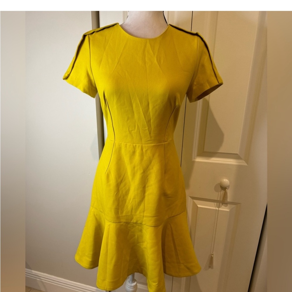 Banana Republic Yellow Ruffle Mini Dress